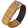 Suede Leather Watch Band, Style One-Piece Military Watch