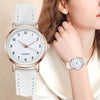 Ladies Luminous Quartz Watch, Digital  Leather Watch