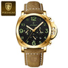 POEDAGAR Luxury Military Watch For Men Waterproof Luminous Leather