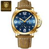 POEDAGAR Luxury Military Watch For Men Waterproof Luminous Leather